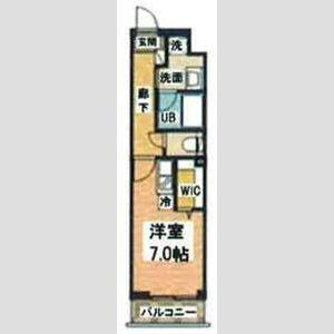 S-FORT船橋海神イースト(ワンルーム/4階)の間取り写真