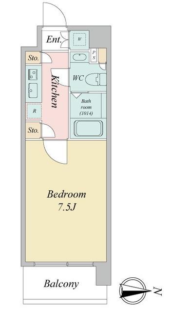 LASANTE木場公園(1K/11階)の間取り写真