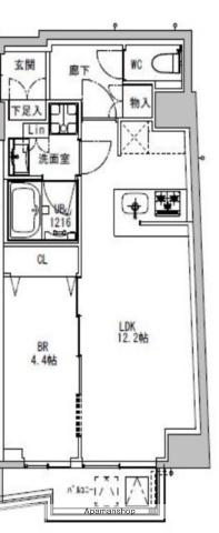 S-RESIDENCE両国PARK SIDE(1LDK/8階)の間取り写真