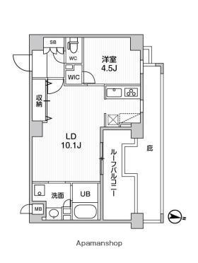 ALTERNA菊川Ⅱ(1LDK/7階)の間取り写真