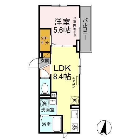 ロイヤルハイツ(1LDK/3階)の間取り写真