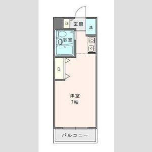 サンハイツ習志野(ワンルーム/2階)の間取り写真