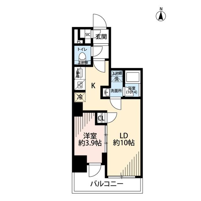 プレール・ドゥーク亀戸Ⅵ(1LDK/9階)の間取り写真
