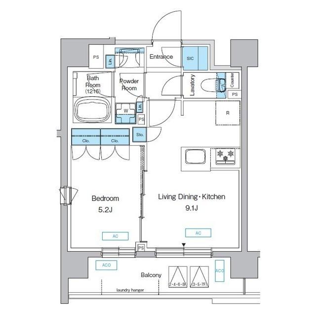 プレディアコート三軒茶屋(1LDK/4階)の間取り写真
