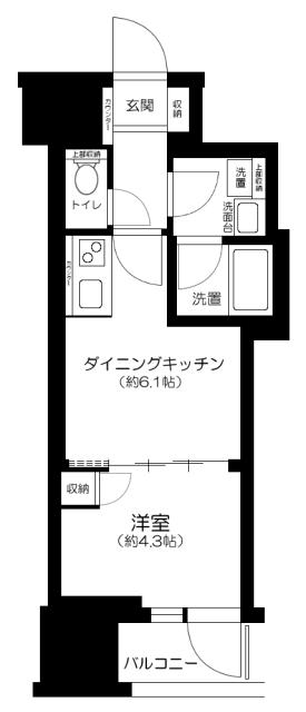 ライオンズミレス蔵前 7階階 間取り