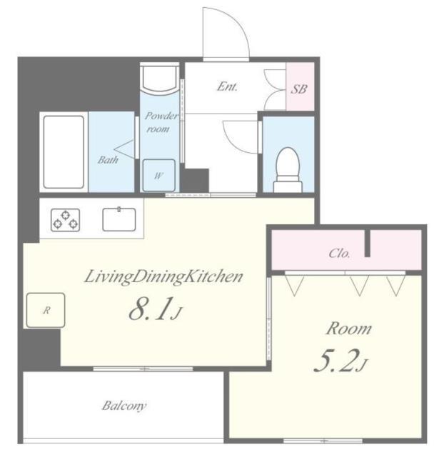 TS RESIDENCE 東陽町(1LDK/6階)の間取り写真