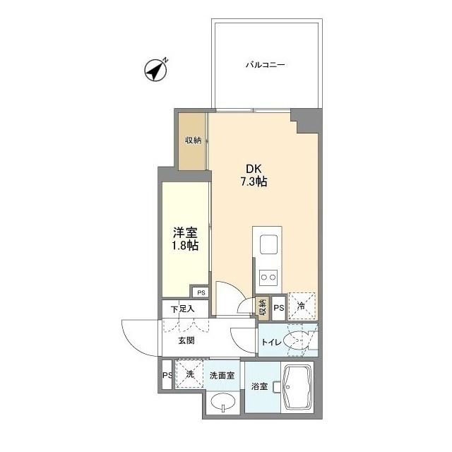 F-FLAT三軒茶屋(1DK/3階)の間取り写真