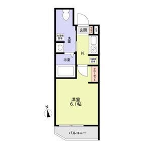 グランレジデンス(1K/2階)の間取り写真