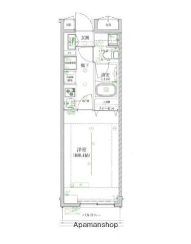 ARTESSIMO LAVI(1K/2階)の間取り写真