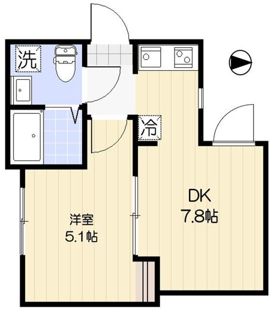 グロリア小岩(1DK/1階)の間取り写真