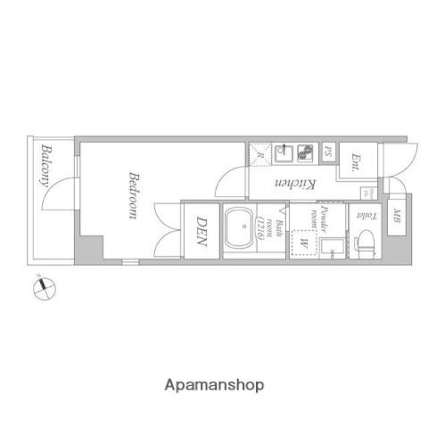 ES GRANDE門前仲町(1K/6階)の間取り写真