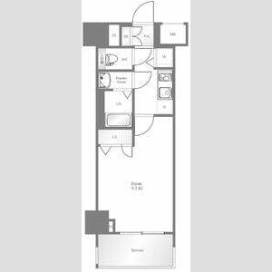 グランシアタワー亀戸(1K/8階)の間取り写真