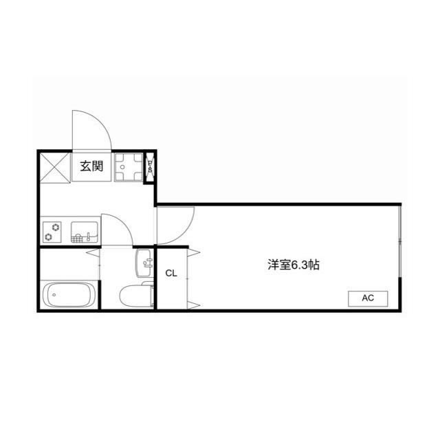MQUARTO船堀Ⅱ(1K/1階)の間取り写真