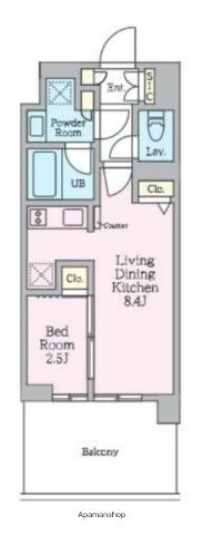 クレストコート東陽町(1LDK/4階)の間取り写真