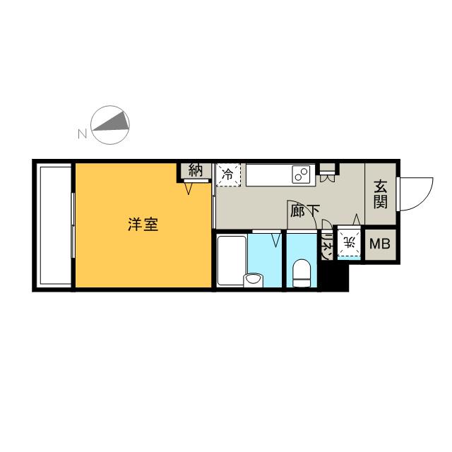 レジディア銀座東 6階階 間取り