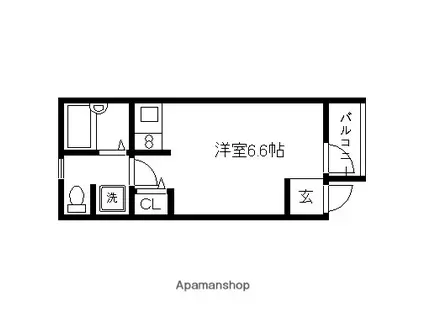 FUJISTA幡ヶ谷Ⅱ(ワンルーム/1階)の間取り写真
