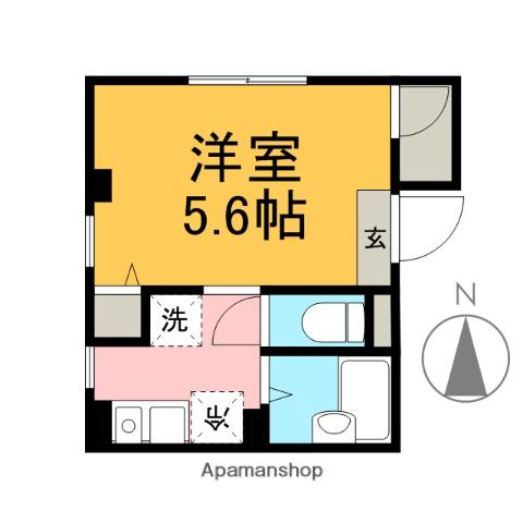 アーバハイツ渋谷(ワンルーム/3階)の間取り写真