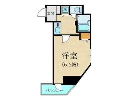 カスタリア新宿(1K/5階)の間取り写真