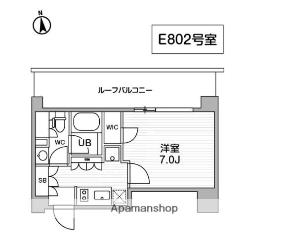 ALTERNA東池袋(1K/8階)の間取り写真