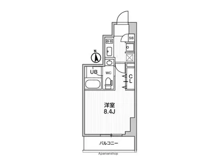 ALTERNA東池袋(1K/4階)の間取り写真