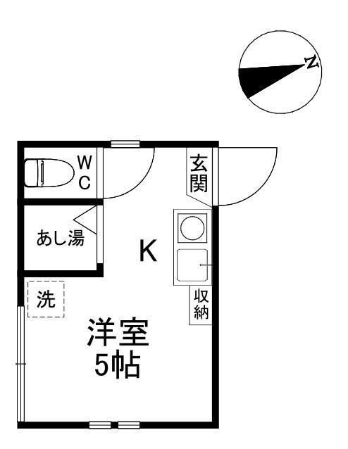 アーバンプレイス高円寺Ⅴ(ワンルーム/1階)の間取り写真