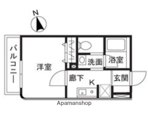 PLUS DOOR NAKANO(1K/3階)の間取り写真