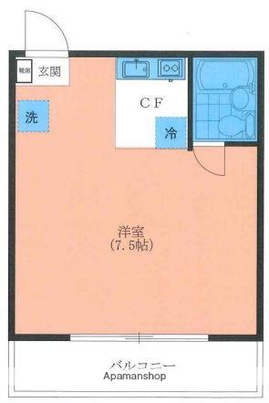 千代鶴ビル(ワンルーム/4階)の間取り写真