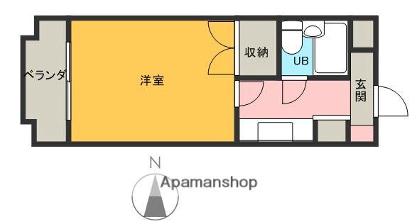 恋ヶ窪・壱番館(1K/2階)の間取り写真