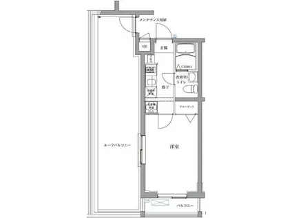 エスパシオ西高島平(1K/5階)の間取り写真