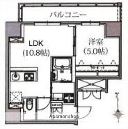 レジデンス王子山田屋(1LDK/4階)の間取り写真