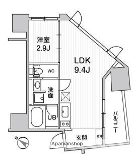 NIDO SUGAMO(1LDK/9階)の間取り写真