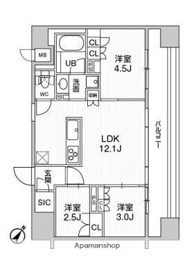 NIDO SUGAMO(3LDK/11階)の間取り写真