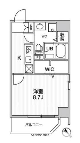 ROOTS HIGASHI NAGASAKI(1K/1階)の間取り写真