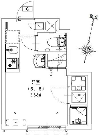 ソルナクレイシア成増(ワンルーム/1階)の間取り写真
