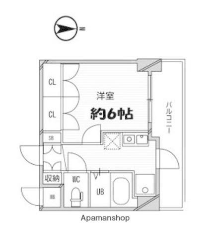 スペーシア高円寺Ⅰ(1K/3階)の間取り写真