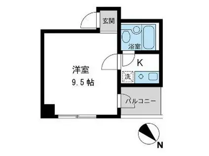 S-FORT日本橋箱崎(1K/3階)の間取り写真