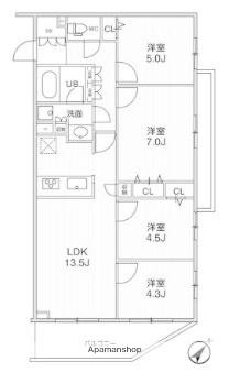 LIME RESIDENCE HIKIHUNE(4LDK/4階)の間取り写真