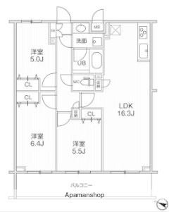 LIME RESIDENCE HIKIHUNE(3LDK/3階)の間取り写真