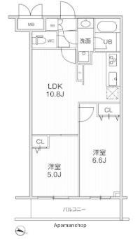 LIME RESIDENCE HIKIHUNE(2LDK/2階)の間取り写真