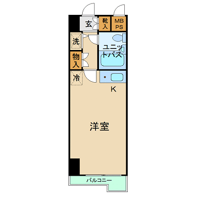 ノバ浅草(1K/9階)の間取り写真