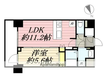 プレサンスブルーム浅草ノース(1LDK/7階)の間取り写真