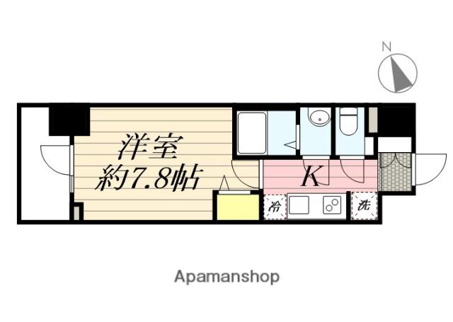 プレサンスブルーム浅草ノース(1K/8階)の間取り写真