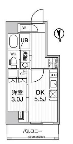 NIDO SHIN-OKACHIMACHI(1DK/2階)の間取り写真