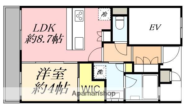 ミオカステーロ浅草入谷(1LDK/6階)の間取り写真