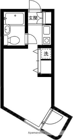 エムディオ三鷹台(ワンルーム/1階)の間取り写真