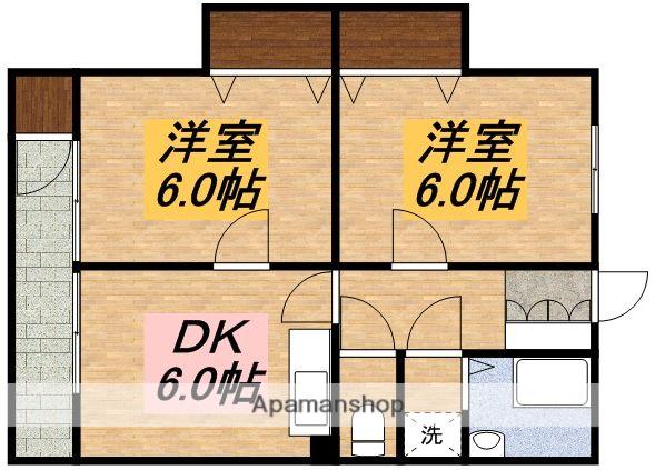 泰成マンション(2DK/3階)の間取り写真
