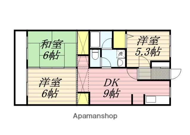 カーサエミネンス(3DK/3階)の間取り写真