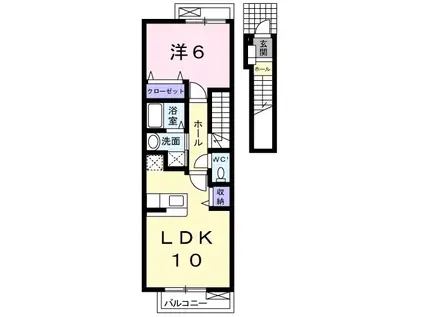 メゾン ベル(1LDK/2階)の間取り写真