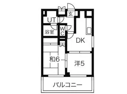 ヴェルハイム小金井II(2DK/3階)の間取り写真