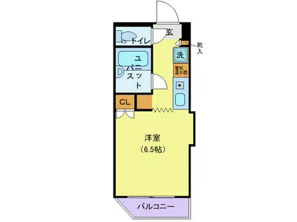 リヴイン国立(ワンルーム/3階)の間取り写真